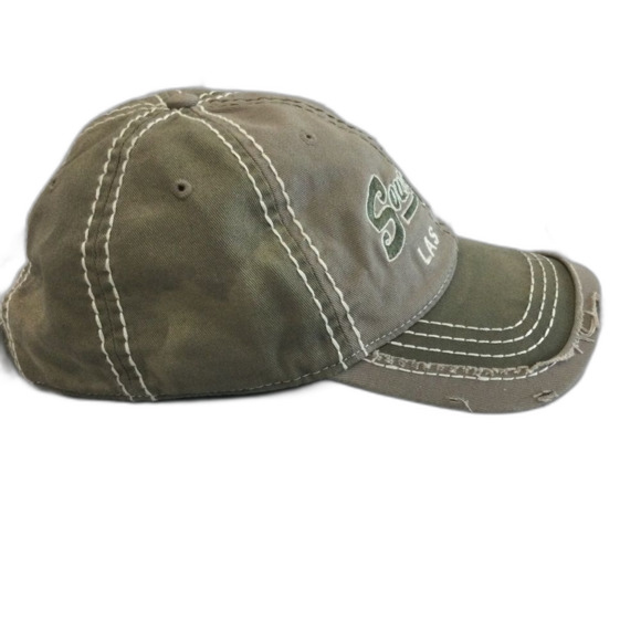 Otto Cap Hat Unisex Adjustable Tan South Point Las Vegas Heavily Distressed - Picture 3 of 10